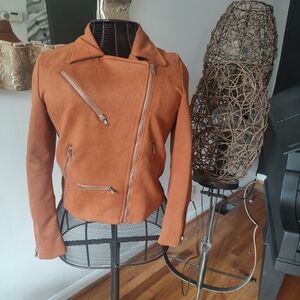 Women's burnt orange unbranded jacket size M